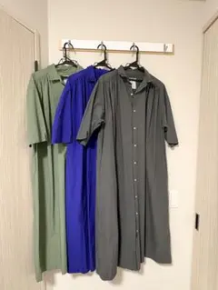 niko and... シャツワンピース L 3着セット グレー 青 緑