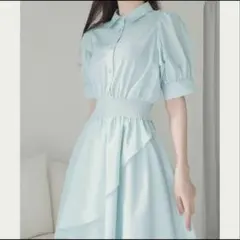 【mily bilet】胸刺繍フリルスカートワンピース