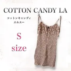 ⁠COTTON CANDY LA シャーリング キャミワンピース S ベージュ