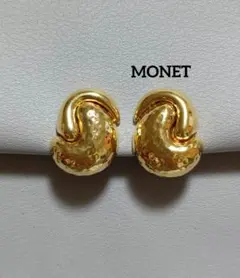 q13 MONET ゴールド ハンマードスワール イヤリング
