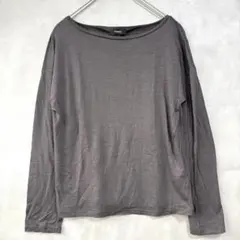 セオリー ウールカットソー S ロングTシャツ ボートネック a6001B