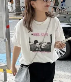 ディスコート discoat WEB限定レタリングフォトTシャツ ピンク