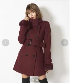 SPIRALGIRL スタンドウールコート