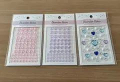 ダイソー ☆デコレーションシール☆ハート☆セット売り☆3種類☆