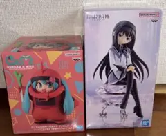ガンダム45周年×初音ミク ザクぐるみ　まどマギ 暁美ほむら　フィギュア　2点