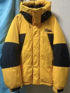 FIRST DOWN ダウンジャケット イエロー・ブラック　ラージ(冬おすすめ)