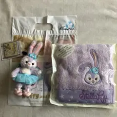 ステラルー　マスコットバッジとウォッシュタオル　ディズニーシー　値札付き