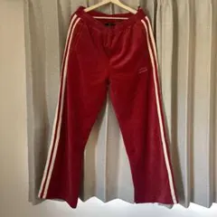 unknown worldwide ベロアパンツXL レッドのサムネイル