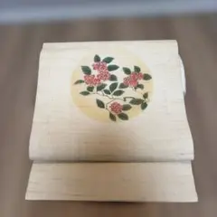【夏帯】作家物　下平清人　鬼灯柄　型絵染の麻名古屋帯 夏帯】作家物 下平清人 鬼灯柄 型絵染の麻名古屋帯 - メルカリ