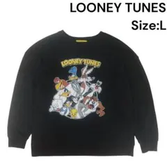LOONEY TUNES ブラック トレーナー Lサイズ アメカジのサムネイル