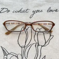 JINS ジンズ 眼鏡 メガネ 度入り 度あり ブラウン メガネケース