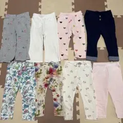 キッズ ベビー　レギンス 8点セット 80cm