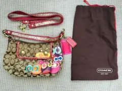 COACH ポピー 2WAY ハンドバッグ マルチカラー ショルダー付