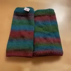 マルチカラー ストライプ レッグウォーマー