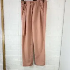 ピンク スラックス ウエストゴム サイズM オフィス