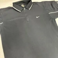 Nike ブラックDRY FIT ゴルフポロシャツ ジッパー付き