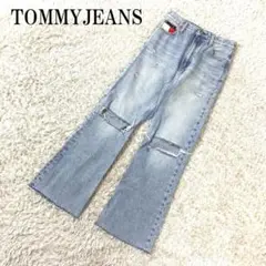 トミージーンズ デニム 綿 フレア ブーツカット 淡色 青 24 B3264のサムネイル