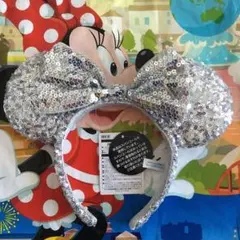 新品タグ付き★ディズニー ミニー カチューシャ  スパンコール シルバー