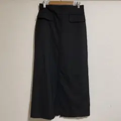 ブラック タイトスカート ゴム入りウエスト