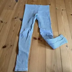 ストライプ生地 ヨガウェア ライトブルー