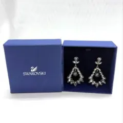⑥SWAROVSKI Taryn ピアス　ダークドロップ　スワロフスキーのサムネイル