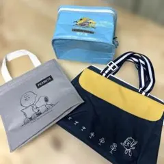 保冷バッグ　3点　クーラーバッグ　PEANUTS スヌーピー 　保冷まとめ売り