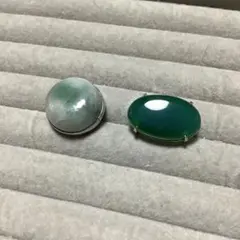 ビンテージ　着物小物　夏物天然石小さめ帯留め2点