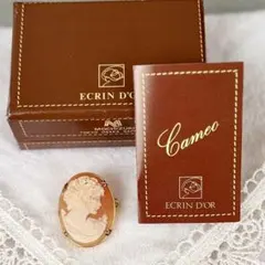 ECRIN D'OR エクリンドール・貴婦人カメオ ブローチ兼ペンダントトップ