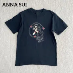 アナスイ ガールプリント Tシャツ 半袖 XXS ネイビー アメリカ製 y2kのサムネイル
