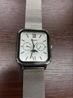 CASIO 腕時計 3744 ムーンフェイス ブラック - メルカリ