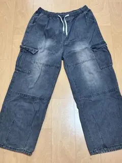 フェードカーゴパンツ 黒 Lのサムネイル