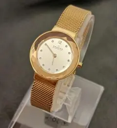 SKAGEN レディース 腕時計 ゴールド クォーツ