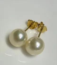 B0935 本真珠 ピアス アコヤ真珠 パール アクセサリー　ゴールド1