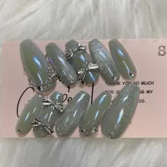 ネイルチップ　現品　ちゅるん　マグネット　オーロラ　韓国　フレンチガーリー