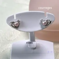 courreges クレージュ ピアス パール K18WG