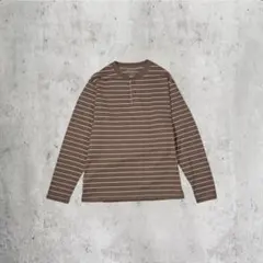 【00s_archive】Eddie Bauer ヘンリーネックカットソーロンT