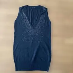 美品　DouDou ブラック　ニットチュニック