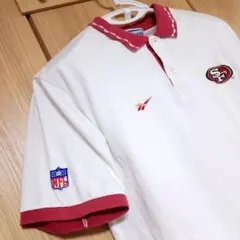 【希少】NFL 49ers リーボック ポロシャツ L 白 旧ロゴ プロラインのサムネイル