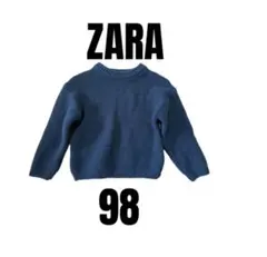 【ZARA ザラ】ニット　セーター　無地　キッズ　子供服　ネイビー　98cm