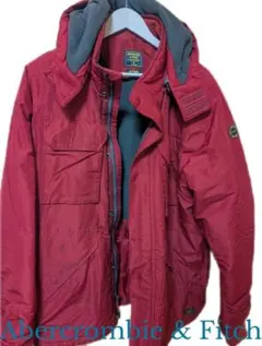 Abercrombie & Fitch 赤 ナイロンジャケット XLのサムネイル