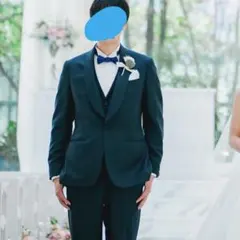 メンズ　挙式　ワイシャツ　蝶ネクタイ　チーフ付き