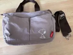 スヌーピー刺繍ショルダーバッグ