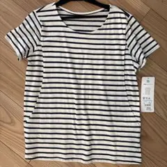 ストライプ 半袖Tシャツ 授乳服　マタニティのサムネイル