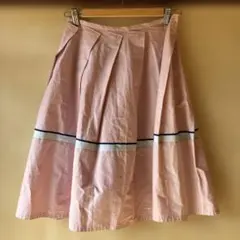JIL SANDER NAVY ピンク フレアスカート 膝丈のサムネイル