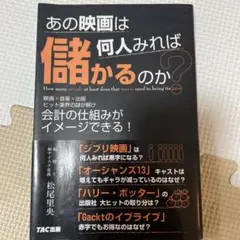 あの映画は何人みれば儲かるのか？