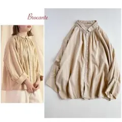 Brocante ブロカント ⿻ ヴィンテージサテン ブラウス ゆったり ルーズ