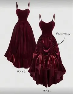 ベロア キャミワンピース ナイトドレス