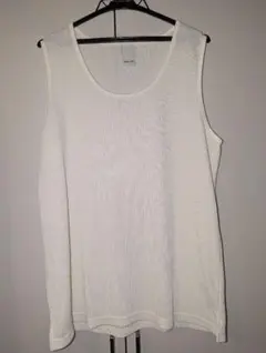Casper John ワッフル 半袖 ニット ホワイト L