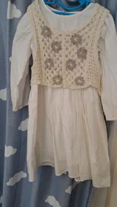美品☆ZARA☆お花☆ニット☆ワンピース☆お花ワンピース☆