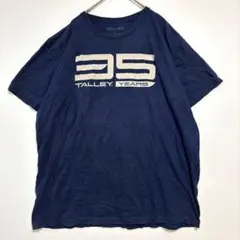 タリー Tシャツ 英字 ナンバリング L 紺 綿 ストリート
